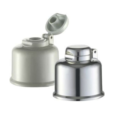 Kostenlos zur Verfügung gestellt 24/410 UV-Beschichtung Gold/Silber Flip Cap Glatte Flaschendeckel OEM/ODM