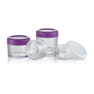 5g 10g 15g 20g Volumen Farbige Deckel Kosmetische Creme-Glas mit Design und PS Kappe Material