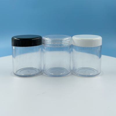 30g Transparente Flasche mit schwarzem Deckel Volumen 20ml 30ml 50ml Dauerhafte PS Plastikflasche