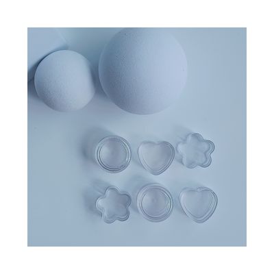 PS Basismaterial 4ml Mini-Cremeglas mit Deckel, tragbares klares Plastikglas in Blumenform