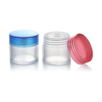 20 ml leere, klare Flasche Plastik PS Gesichtscreme Flasche mit angepasstem Farbdeckel