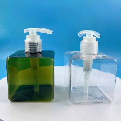 Akzeptables Kundenlogo Amber Grün Plastik-PET-Shampoo-Flasche mit Lotionspumpe