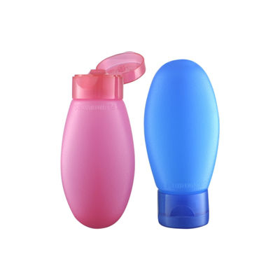 PE-Basismaterial Farbige Handcreme Flasche 90ml PE-Flasche mit 22/410 Flip Top Cap Pressenflasche