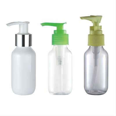 80 ml PET-Plastikflasche mit 24/410-Plastik-Schraubkappe, Disc-Kappe, Flip-Top-Kappe, Lotion-Pumpe, Feinschimmel-Sprayer